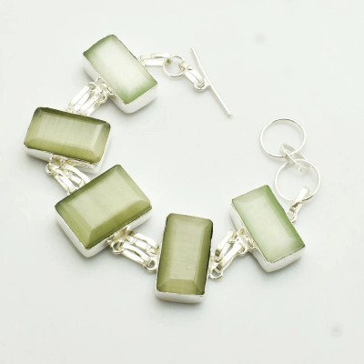 Браслет с камнем кошачий глаз DP-1667