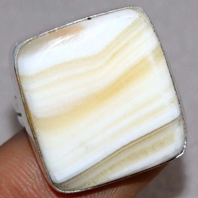 Кольцо с камнем кальцит, 18.5 размер WOW-80468