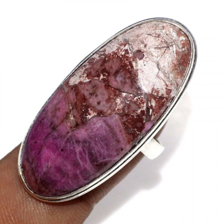 Кольцо с камнем кобальтовый кальцит, 17.5 размер YES-61570 Кольцо с камнем кобальтовый кальцит, 17.5 размер YES-61570