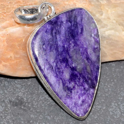 Подвеска с камнем чароит YES-95963