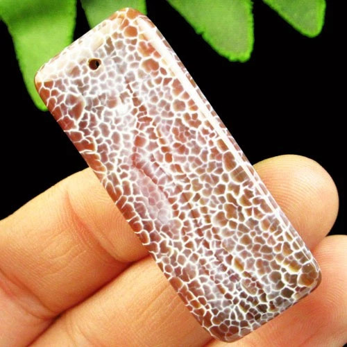 Подвеска с камнем агат вены дракона H95977