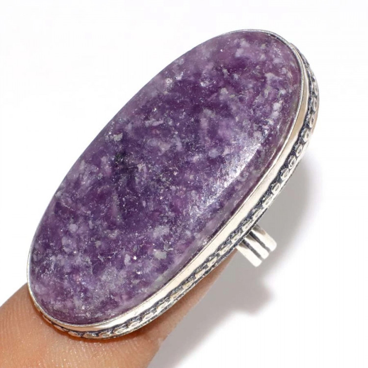 Кольцо с камнем лепидолит, 19 размер YES-89189