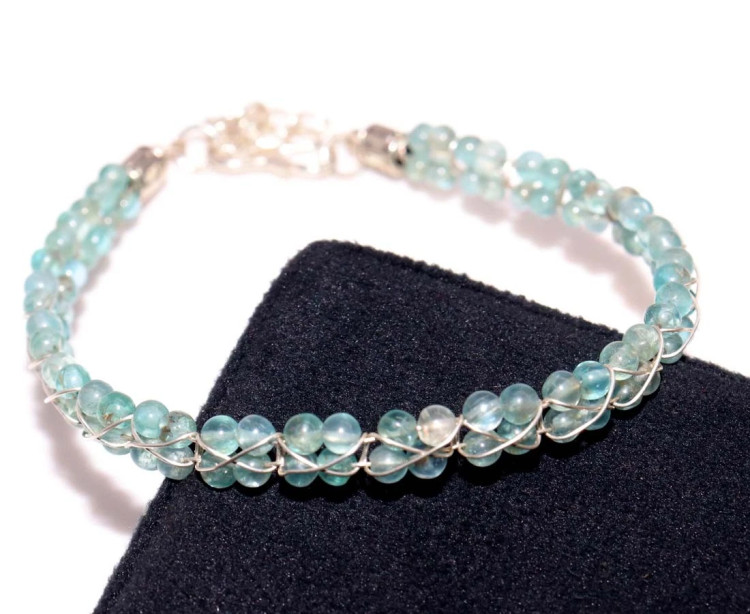 Браслет с камнем голубой кварц WOW-7031