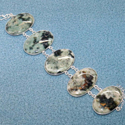 Браслет с камнем океаническая яшма WOW-50483