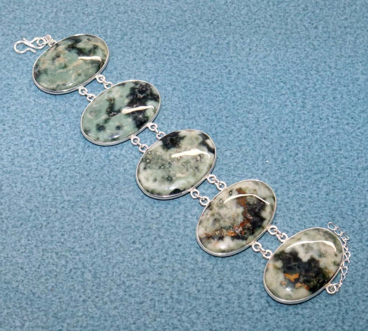 Браслет с камнем океаническая яшма WOW-50483