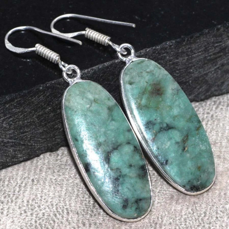 Серьги с камнем африканская бирюза YES-49799