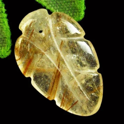 Подвеска с камнем рутиловый кварц H87467