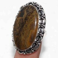 Кольцо  с камнем яшма, 16 размер G-7199