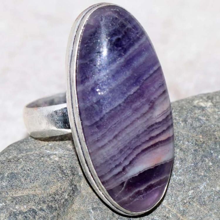 Кольцо с камнем флюорит, 16 размер WOW-77822