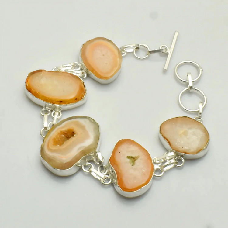 Браслет с камнем друзовый агат AB-8636