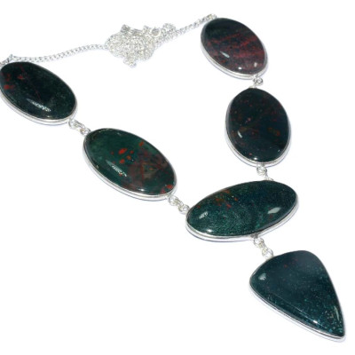 Ожерелье с камнем гелиотроп CNG-29641