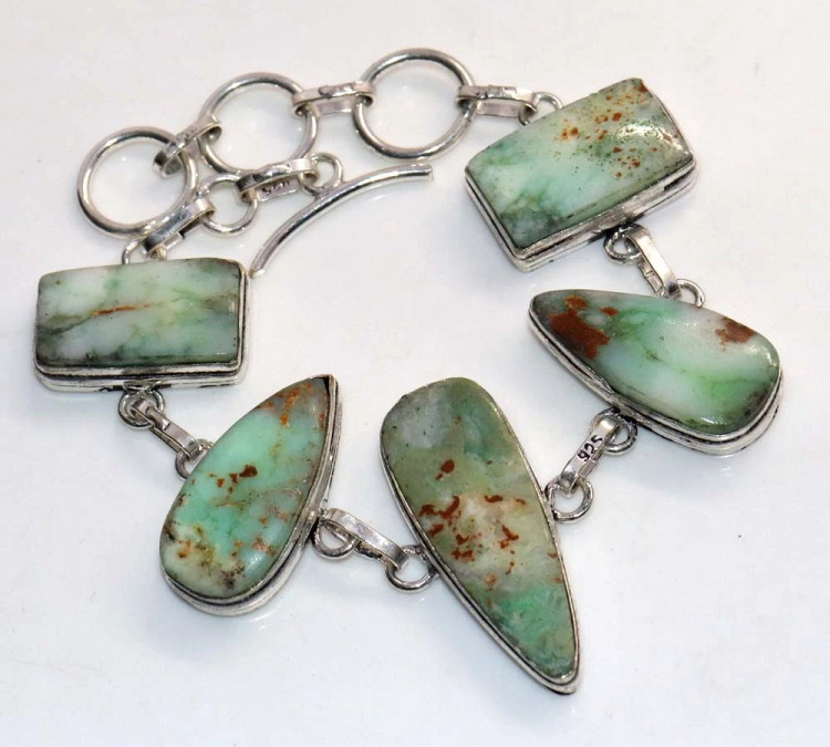 Браслет с камнем хризопраз WOW-7141