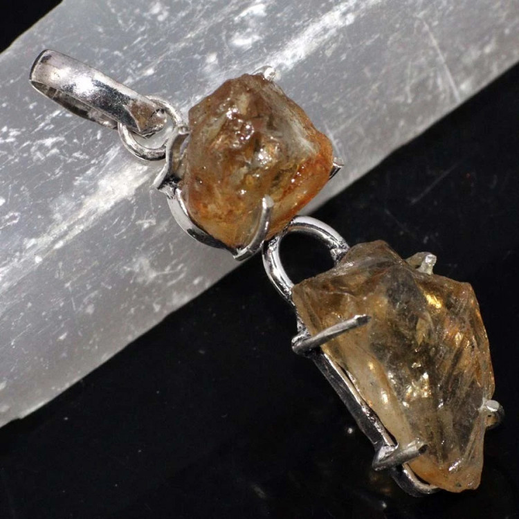 Подвеска с камнем цитрин VIP-80903