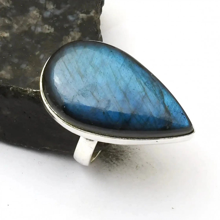 Кольцо с камнем лабрадорит, 17.5 размер AR-91332