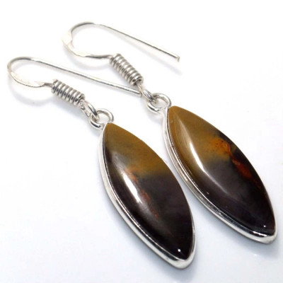 Серьги с камнем мукаит VIP-41562