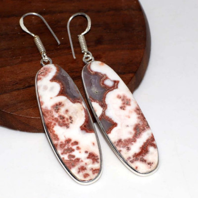 Серьги с камнем мексиканский агат YES-71133