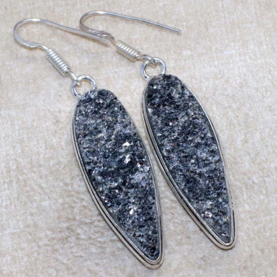 Серьги с камнем друза WOW-70762