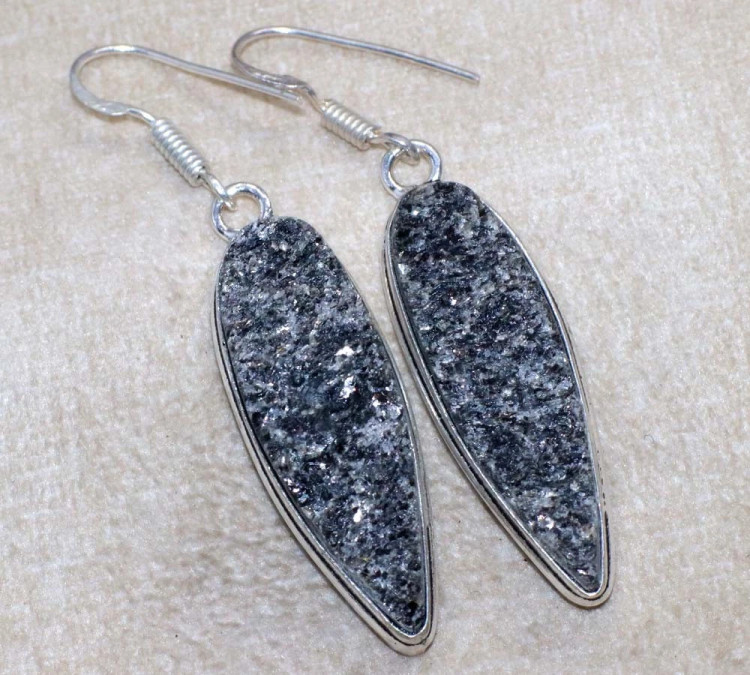 Серьги с камнем друза WOW-70762