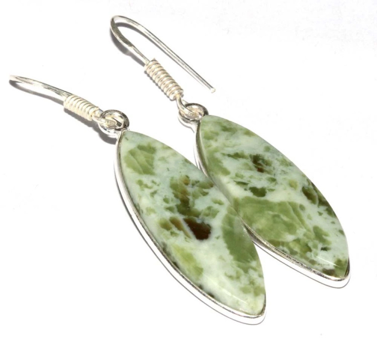 Серьги с камнем ларсонит CNG-31445