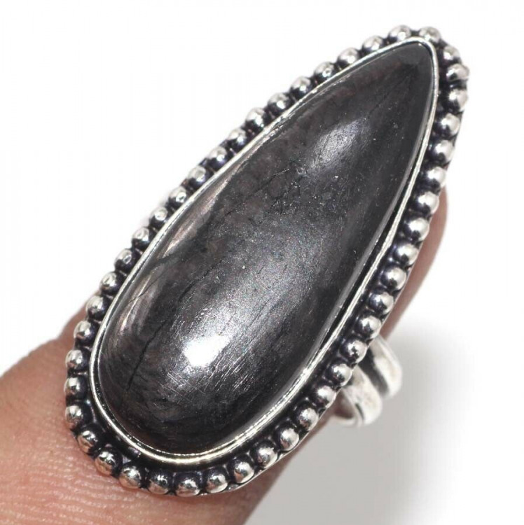 Кольцо с камнем гиперстен, 16.5 размер Q58932