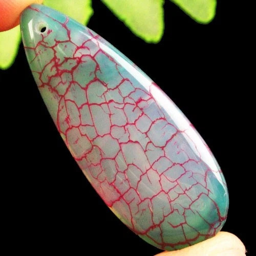 Подвеска с камнем агат вены дракона H02774