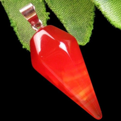 Подвеска с камнем красный агат H50526