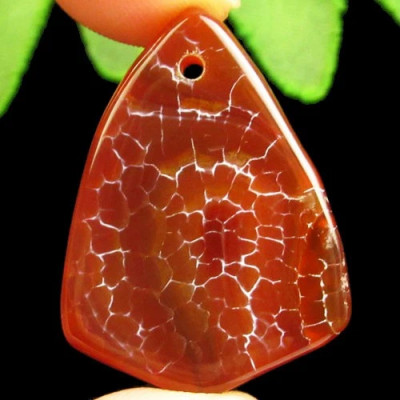 Подвеска с камнем агат вены дракона H74358