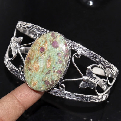 Браслет с камнем фуксит M-41824