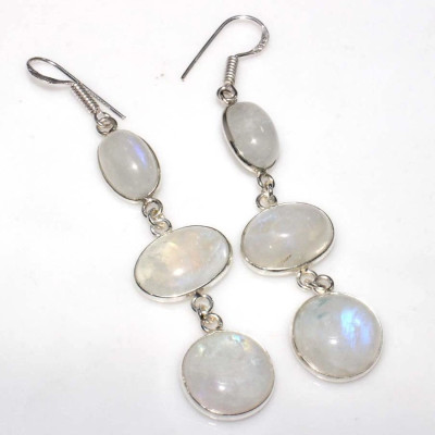 Серьги с лунным камнем CNG-39329