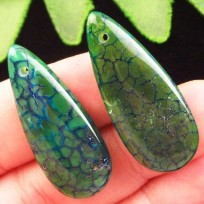 Подвески с камнем агат вены дракона H74875