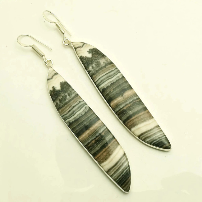 Сережки з каменем родохрозит AE-76107