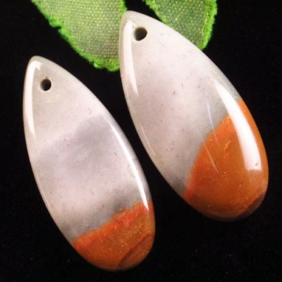 Подвески з камнем яшма Пикассо H88364