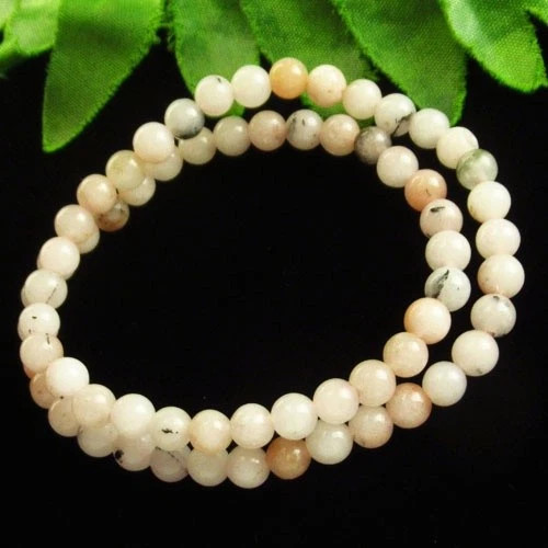 Ожерелье с камнем розовый опал H66031 