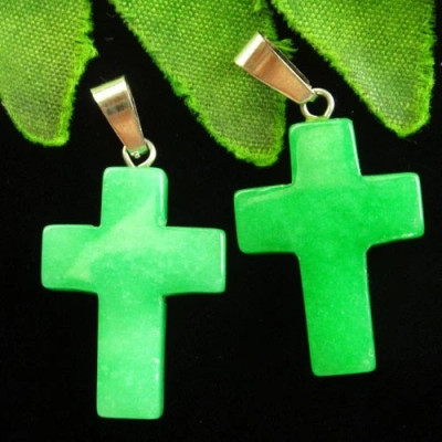 Подвески с камнем жадеит H82084