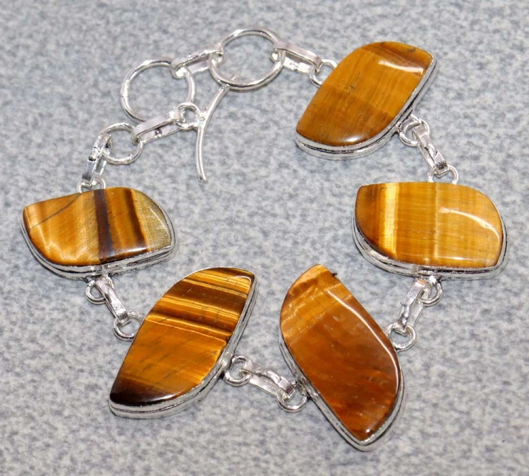 Браслет с камнем тигровый глаз WOW-49277