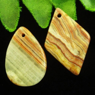 Подвески с камнем халцедон H66291