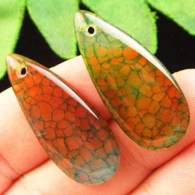 Подвески с камнем агат вены дракона H51105