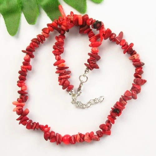 Ожерелье с камнем красная яшма H66372
