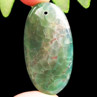 Подвеска с камнем агат вены дракона H83607