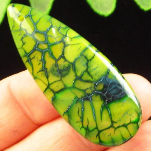 Подвеска с камнем агат вены дракона H94918