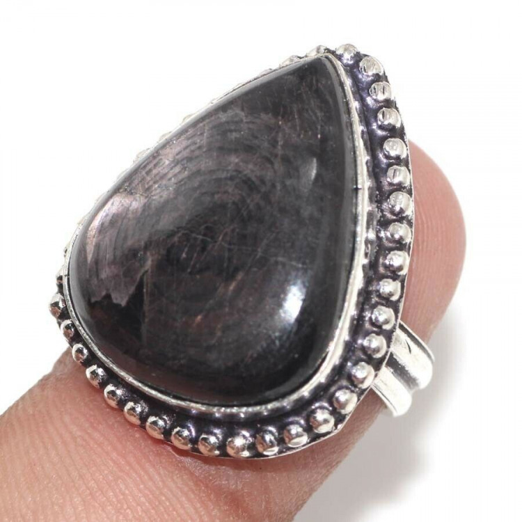 Кольцо с камнем гиперстен, 16 размер Q31807