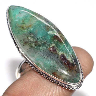 Кольцо с камнем хризопраз, 18 размер YES-72693
