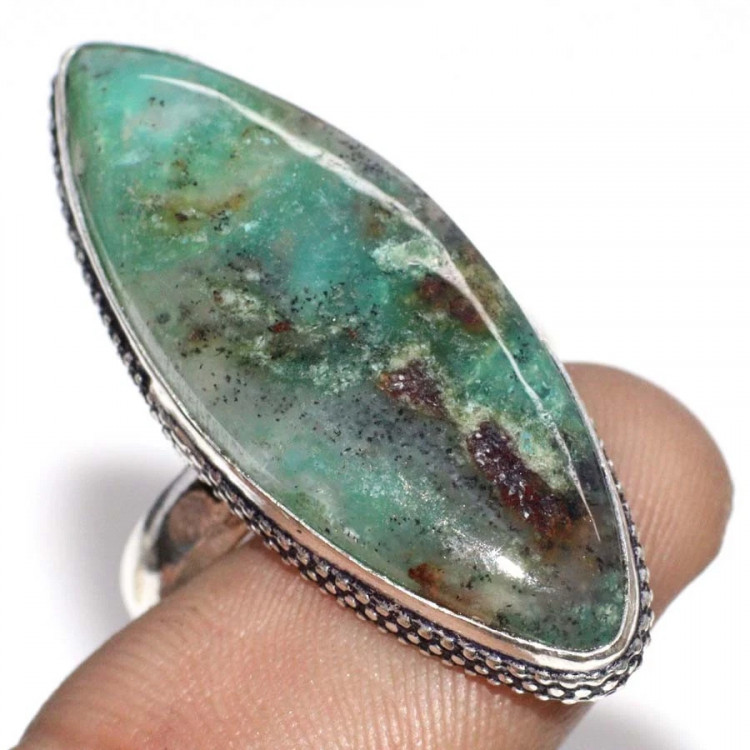 Кольцо с камнем хризопраз, 18 размер YES-72693