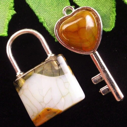 Подвески с камнем агат вены дракона H51127