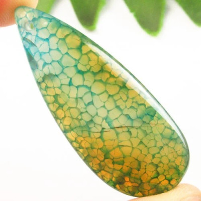 Подвеска с камнем агат вены дракона H95353