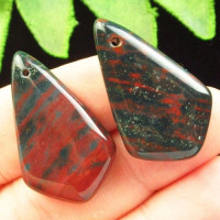 Подвески с камнем гелиотроп H56159
