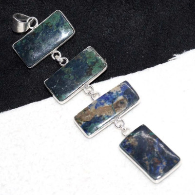 Подвески с камнем азурит YES-68065