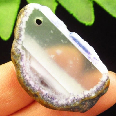 Подвеска с камнем друзовый агат H10127