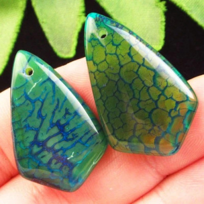 Подвески с камнем агат вены дракона H74874