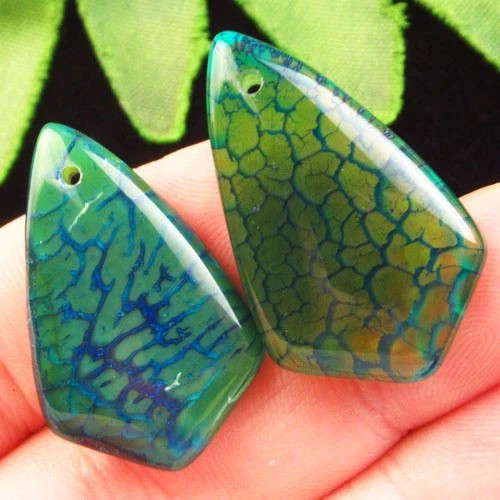 Подвески с камнем агат вены дракона H74874